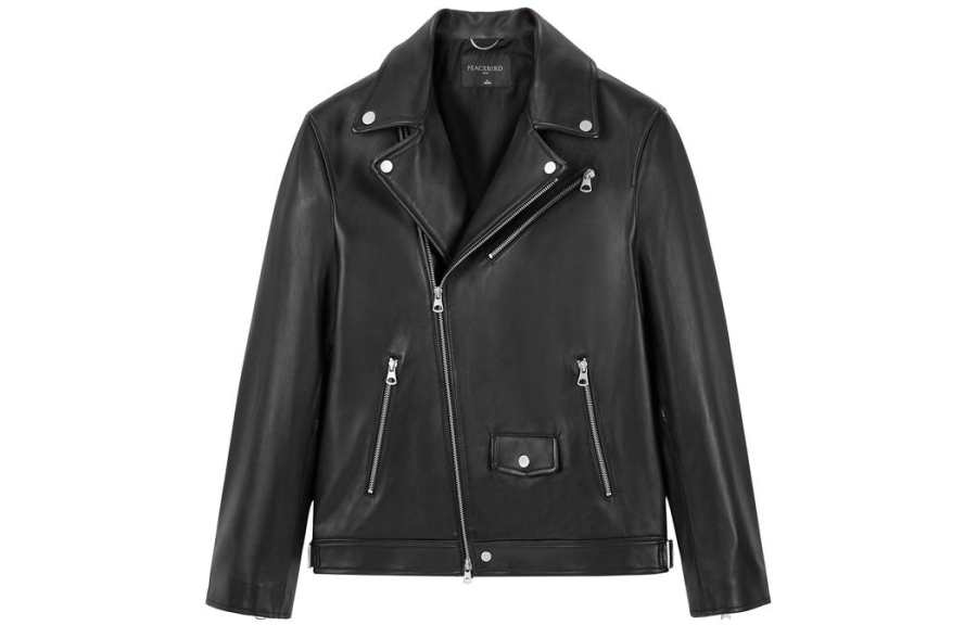 PEACEBIRD MEN Clothing Leather Jacket Men's Clothing