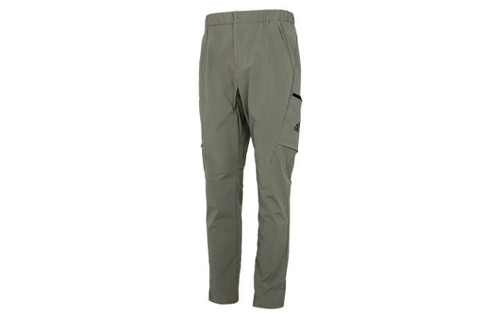 Adidas Adidas Knitted Sweatpants Men's Olive Moderate Straight Fit Pants