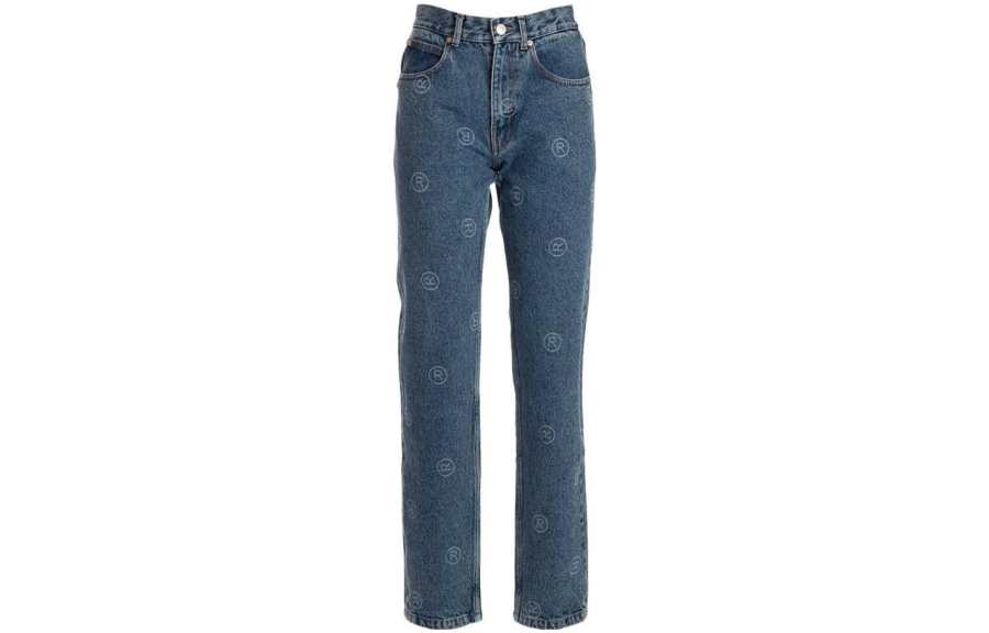 Martine Rose logo-print straight-leg jeans