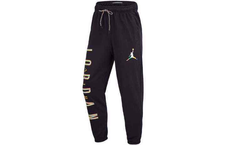 Jordan Jordan Sport Knitted Sweatpants Men's Black Moderate Cuffed Pants