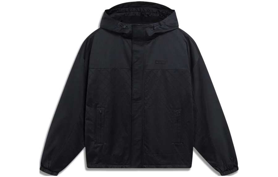 Li-Ning Li Ning Trench Coat Men's Black Jacquard All Over Print Black