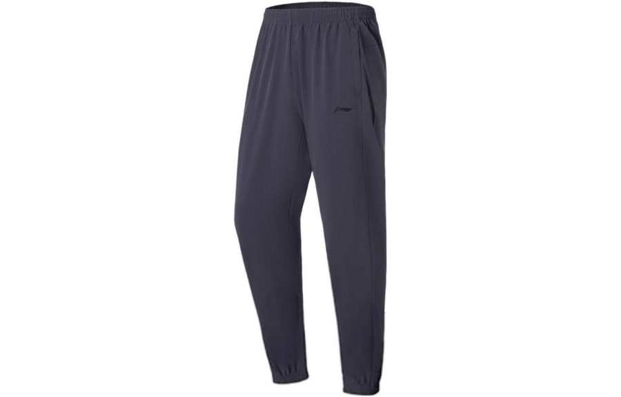 Li-Ning Li Ning Fitness Series Knitted Sweatpants Men's Ebony Black Moderate Cuffed Pants