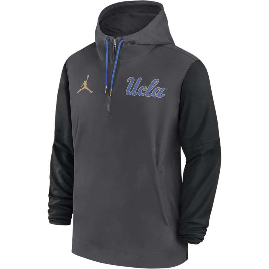 Jordan Jordan Ucla Bruins Sideline Pre Game Player Men's Jordan College 1/2 Zip Hooded Jacket