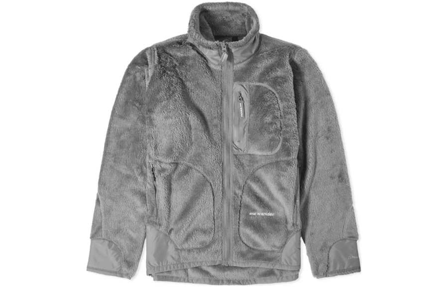 And Wander And Wander Logo-embroidered Fleece Jacket