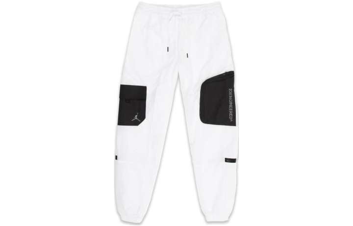 Jordan Jordan Knitted Sweatpants Men's White Moderate Cuffed Pants