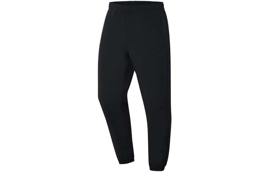 Li-Ning Li Ning Fitness Series Knitted Sweatpants Men's Black Thickened Cuffed Pants