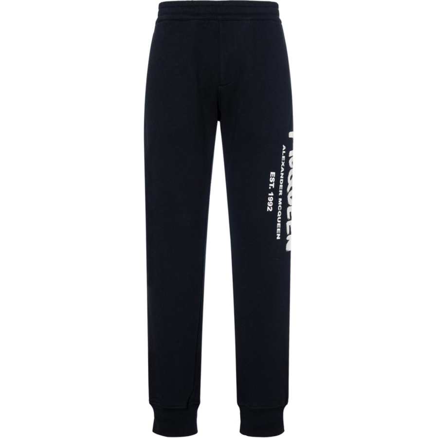 Alexander McQueen Logo Printed Slim Cut Track Trousers