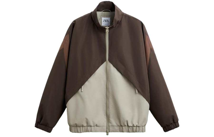 ZARA ZARA Jackets Men's Brown Stand Collar Thickened Other