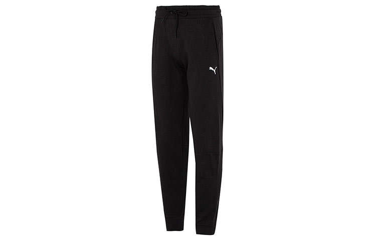 PUMA Knitted Sweatpants Men's Black Moderate Skinny Pants