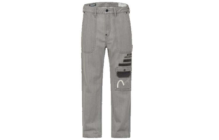 EVISU EVISU Jeans Men's Gray Moderate Straight Fit Pants
