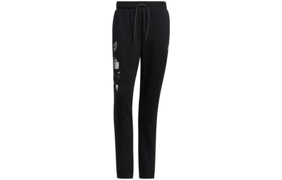 Adidas Adidas Knitted Sweatpants Men's Black Moderate Cuffed Pants