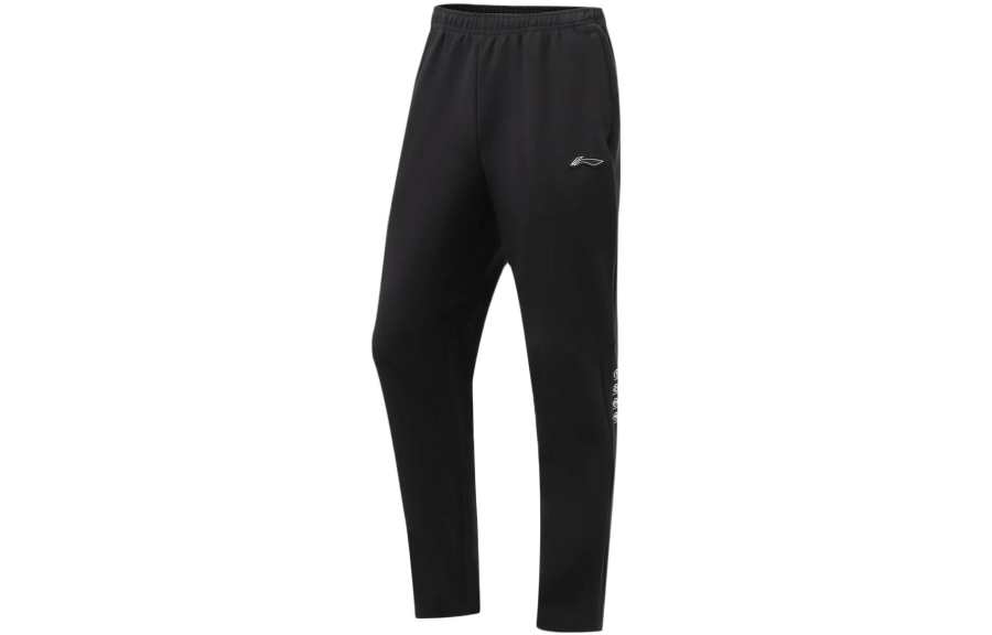 Li-Ning Li Ning Fitness Series Knitted Sweatpants Men's Black Moderate Straight Fit Pants