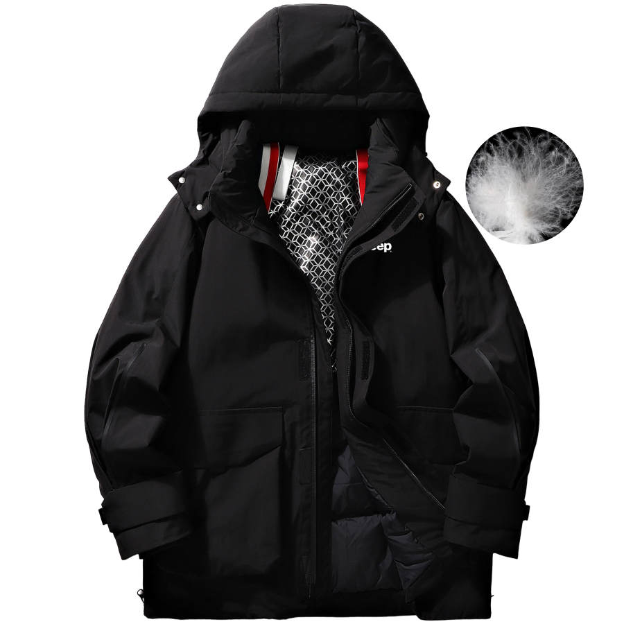 Jeep Jeep Down Jackets Unisex Hooded Thickened Down Jacket