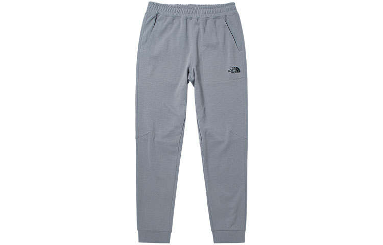 THE NORTH FACE Knitted Sweatpants Men's Gray Moderate Cuffed Pants