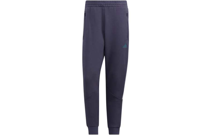 Adidas Adidas Knitted Sweatpants Men's Blue Moderate Cuffed Pants