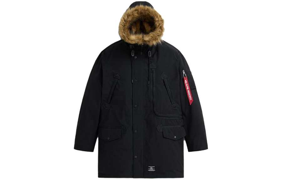 Alpha Industries faux-fur hooded jacket