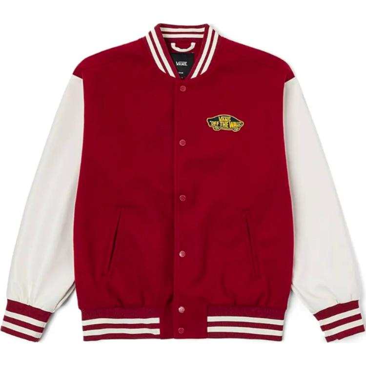 Vans Vans Jackets Unisex Red Baseball Collar Thin Other