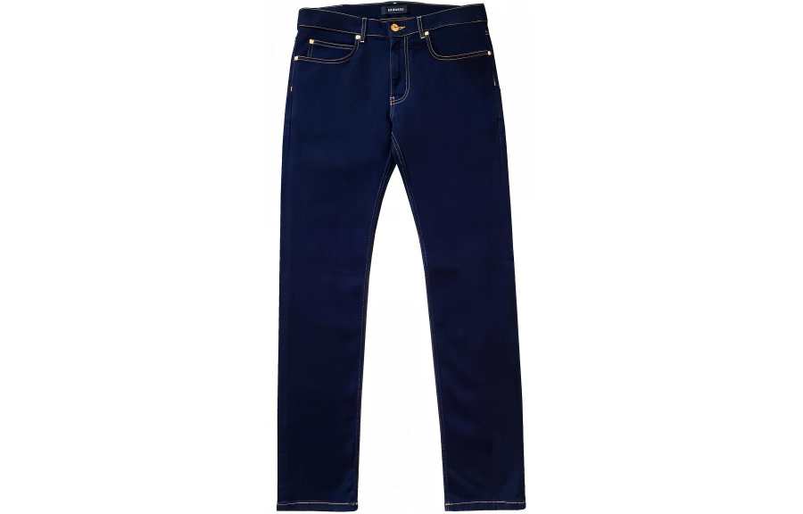 VERSACE VERSACE Jeans Men's Dark Blue Moderate Straight Fit Pants