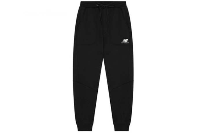 New Balance New Balance Knitted Sweatpants Men's Black Thickened Cuffed Pants