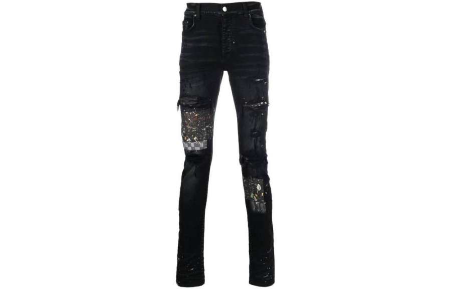 AMIRI AMIRI Paint Splatter Patched Jeans