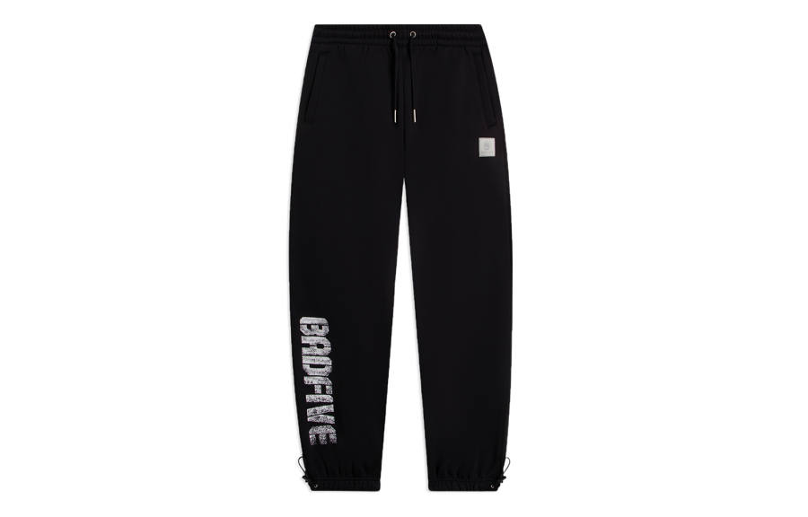 Li-Ning Li Ning Badfive Letter Print Fleece Lined Thermal Elastic Knitted Sweatpants Men's Black