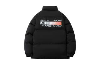KW Puffer Jackets Unisex Stand Collar Thickened Padded Puffer Jacket