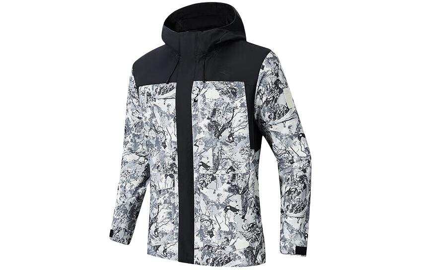 ANTA Anta Outdoor Collection Jackets & Coats Men's Basic Black/All Over Print