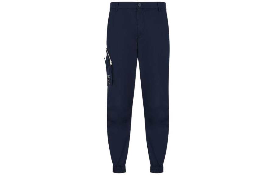 ARMANI EXCHANGE ARMANI EXCHANGE Knitted Sweatpants Men's Blue Moderate Cuffed Pants