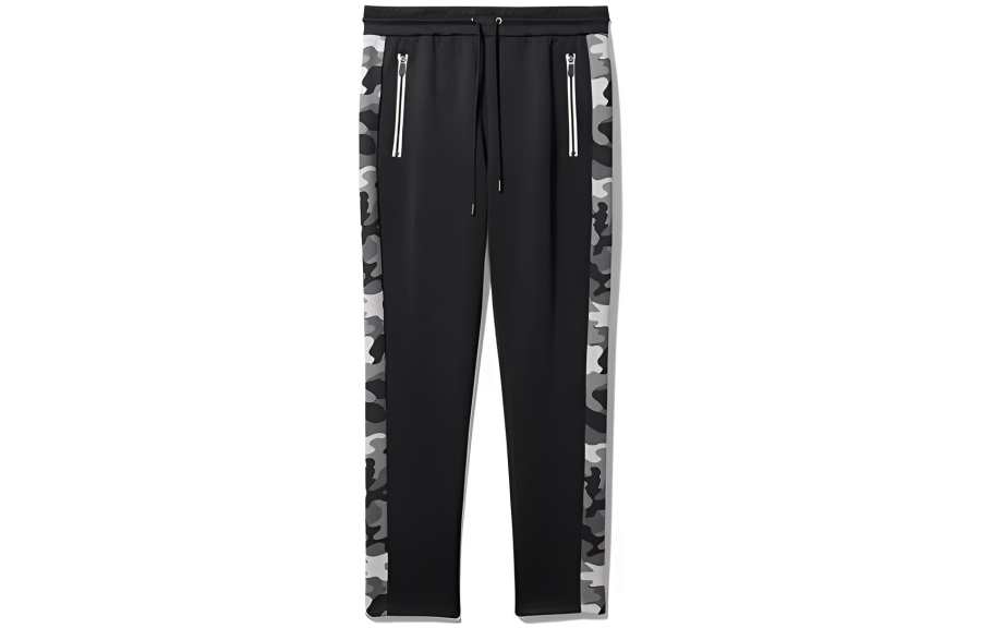 MICHAEL KORS Knitted Sweatpants Men's Black Moderate Straight Fit Pants