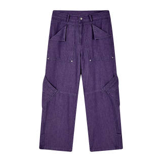 PASET Jeans Unisex Purple Moderate Straight Fit Pants