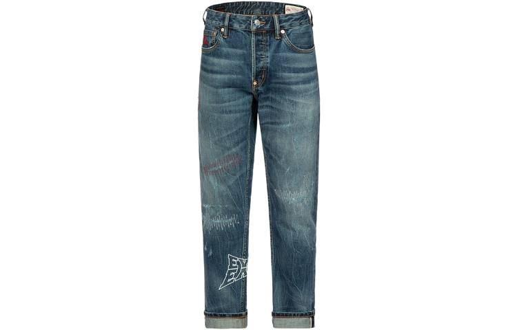 EVISU EVISU Jeans Men's Denim Blue Moderate Straight Fit Pants