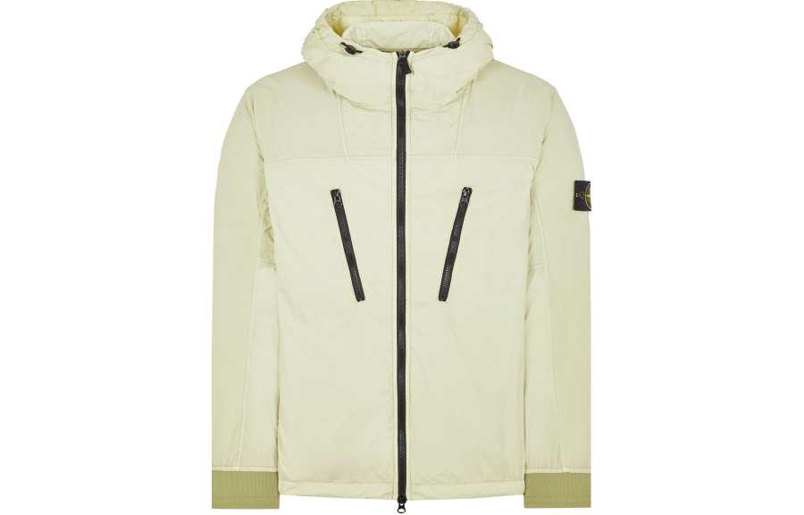 STONE ISLAND STONE ISLAND Foldable Logo Patch Zip-Up Jacket