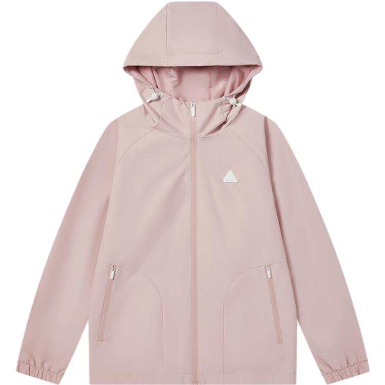 PEAK Trench Coats Women's Red Pink Hooded Moderate