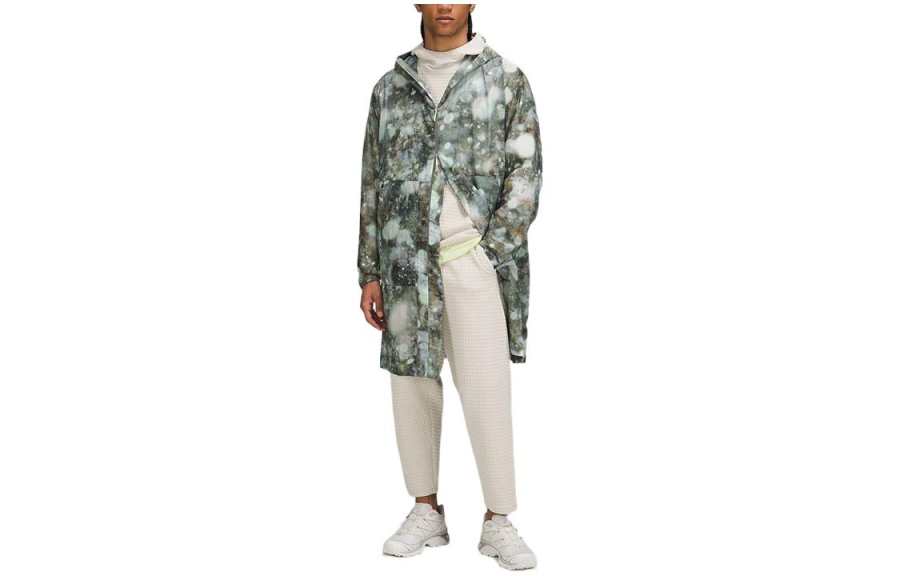 Lululemon LAB Collection Trench Coats Unisex Mist Neon Green Hooded Moderate