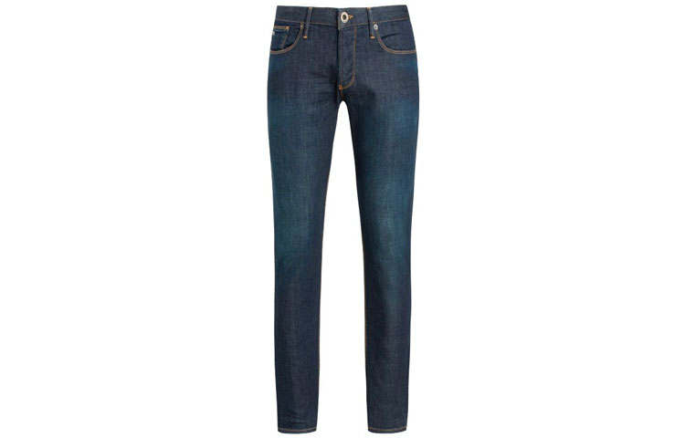 EMPORIO ARMANI Casual Pants Men's Dark Blue Moderate Straight Fit Pants