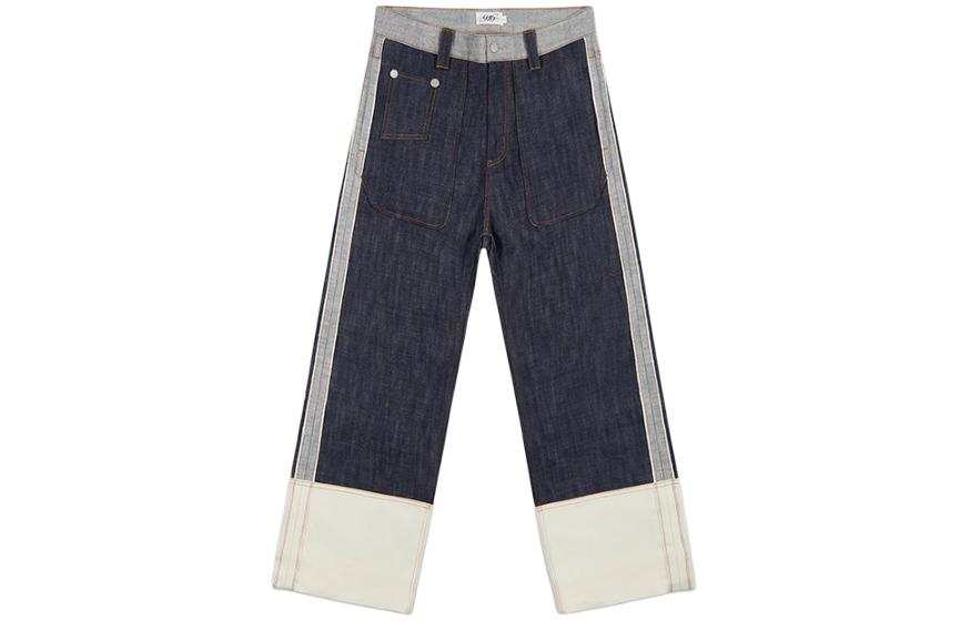 GOOD BAI 916 Jeans Unisex Blue Moderate Straight Fit Pants