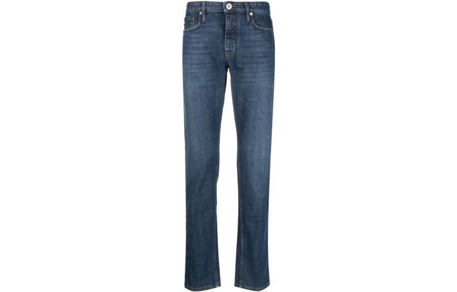 EMPORIO ARMANI Jeans Men's Navy Blue Moderate Straight Fit Pants
