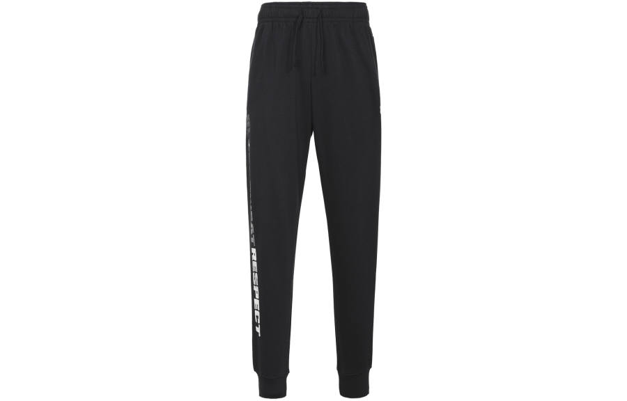 Under Armour Project Letter Print Fleece Lined Fleece Sweatpants Men's Black