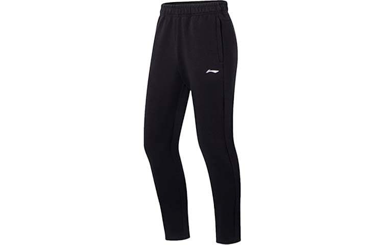 Li-Ning Li Ning Fitness Series Knitted Sweatpants Men's Black Moderate Straight Fit Pants