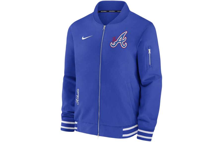 Nike Nike Atlanta Braves Authentic Collection City Connect Game Time Men's Nike Mlb Full Zip Bomber Jacket