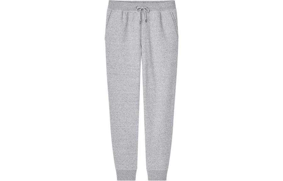 UNIQLO Solid Color Long Fleece Lined Knitted Sweatpants Unisex Gray