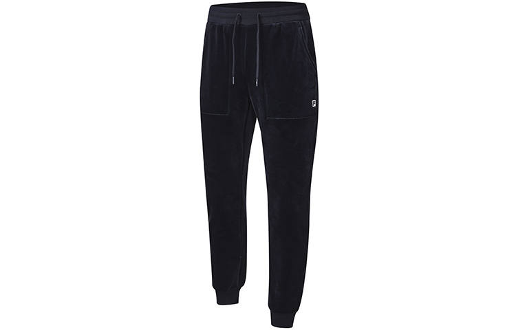 FILA Athletics Knitted Sweatpants Men's Royal Blue Thickened Slim Fit Pants