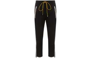RHUDE Casual Pants Men's Black Moderate Straight Fit Pants