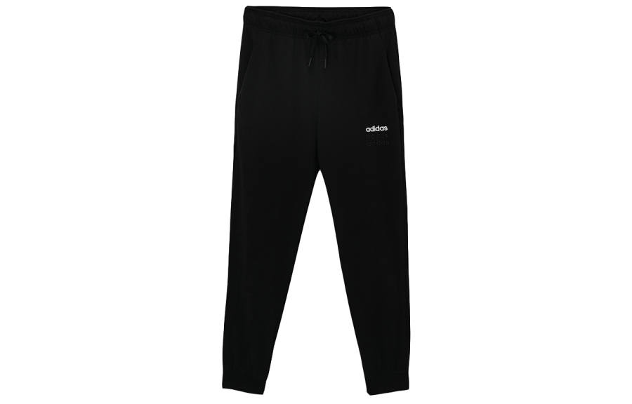 Adidas Neo Knitted Sweatpants Men's Black Moderate Cuffed Pants