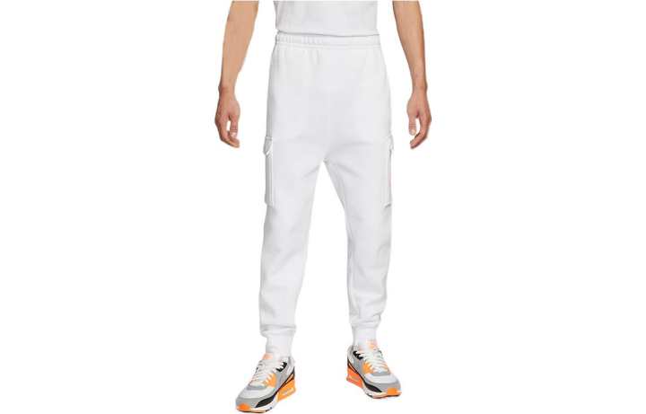 Nike Nike Knitted Sweatpants Men's White Moderate Cuffed Pants