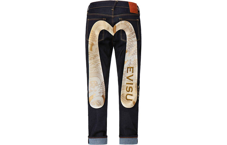 EVISU EVISU Jeans Men's Denim Blue Moderate Tapered Pants