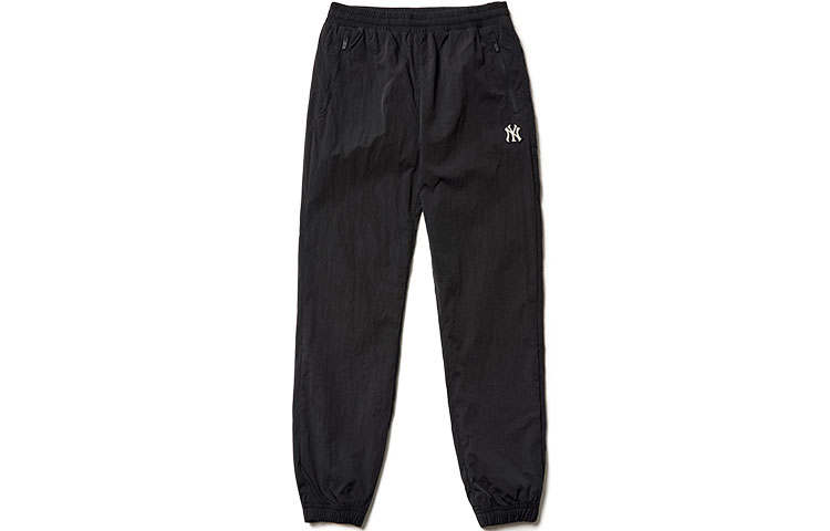 MLB New York Yankees Knitted Sweatpants Unisex Black Moderate Straight Fit Pants