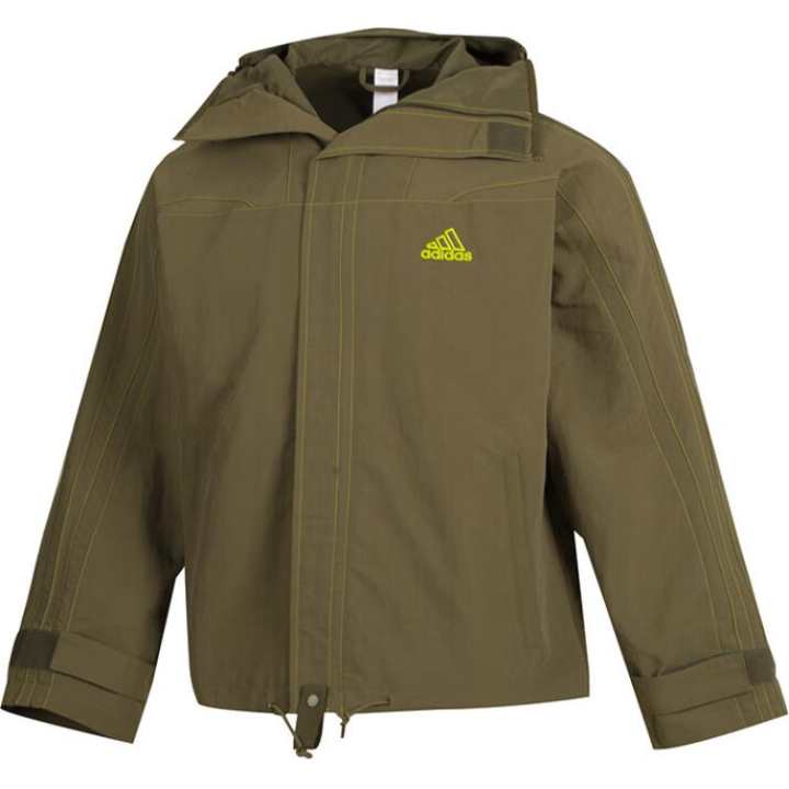 Adidas Adidas Jackets Men's Army Green Hooded Non Detachable Moderate Other