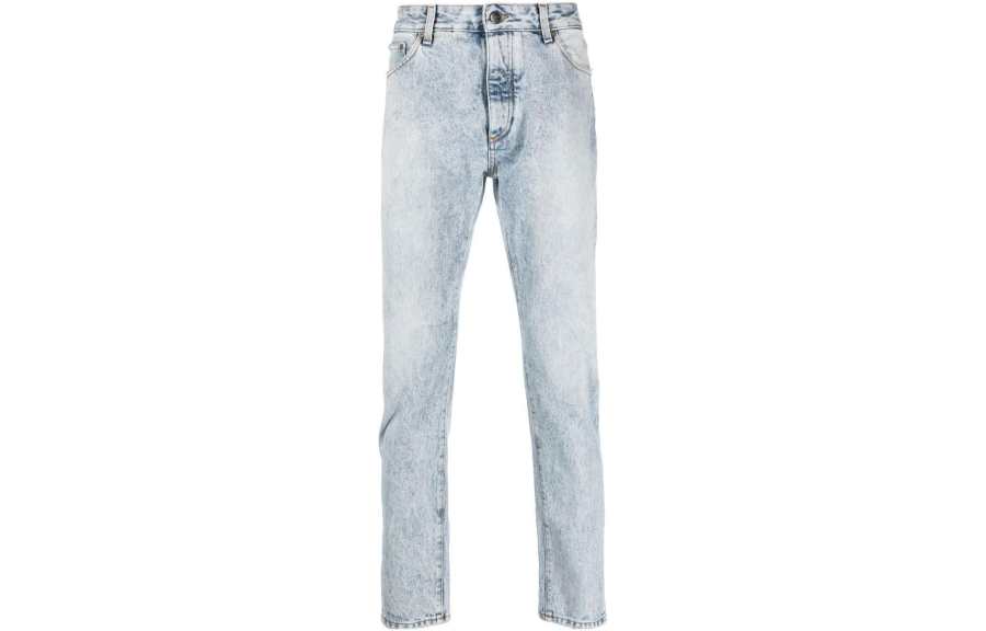 Palm Angels curved-logo print jeans