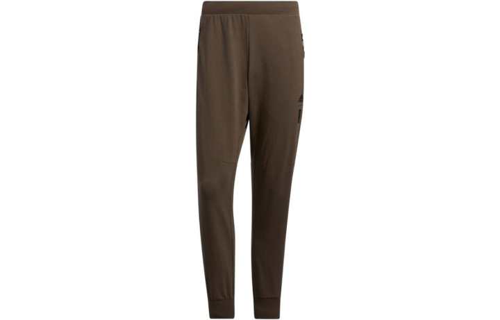 Adidas Adidas Knitted Sweatpants Men's Dark Gray Olive Green Moderate Cuffed Pants